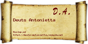 Deuts Antonietta névjegykártya
